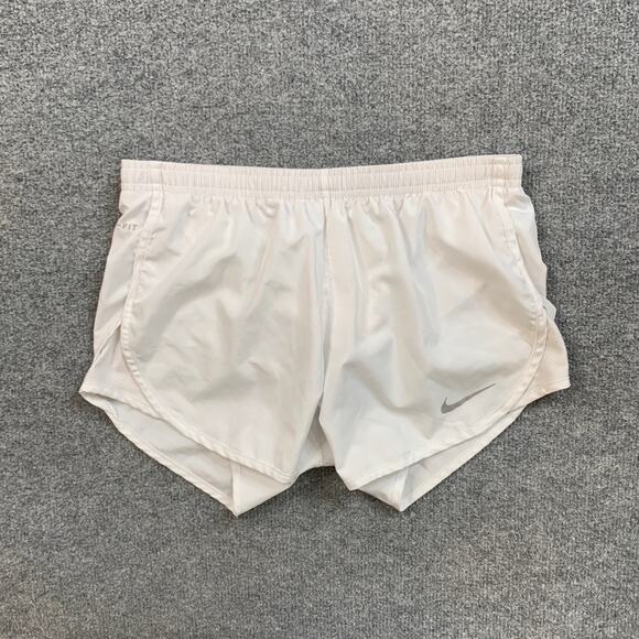 Nike Shorts Womens XS Extra Small White Dri Fit Tempo Brief Lined 3.5 In Running - Picture 2 of 12